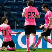Daniel MacKay celebrates scoring for Inverness CT against Ross County in the Scottish Cup third-round tie