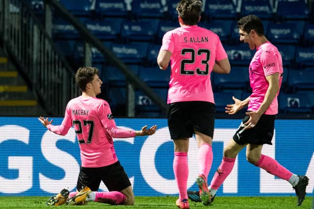 Daniel MacKay celebrates scoring for Inverness CT against Ross County in the Scottish Cup third-round tie