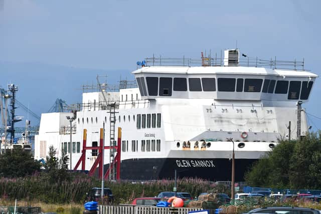 Glen Sannox and a sister ferry are being built at Ferguson's shipyard in Port Glasgow. Picture: John Devlin