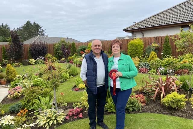 Taking the title of best garden 2023 were Carol and Charlie Marr.