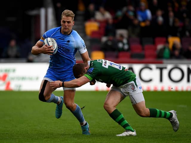 Duhan van der Merwe was sent off while playing for Worcester Warriors against London Irish. (Photo by Tom Dulat/Getty Images)