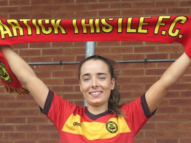 She was a stand out in the SWPL2 last season with Glasgow Women before making the short move to Partick Thistle - where she has been excellent for Brian Graham's side.