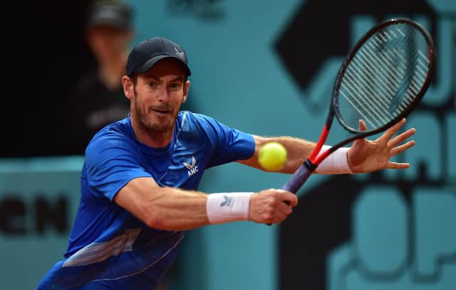 Andy Murray takes on Jurij Rodionov in the first round of the Surbiton Trophy.