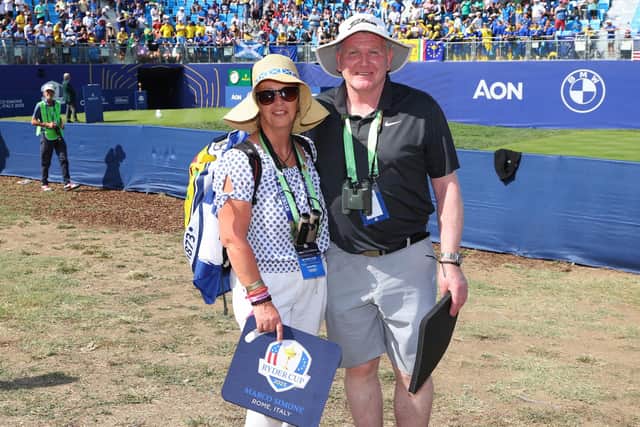 Pictured at last year's Ryder Cup, Dougie MacIntyre paid a recent visit to Orlando to spend some time with son Bob, who is looking forward to his mum Carol's home cooking when he pays his first visit home since starting out as a PGA Tour card holder. Picture: Andrew Redington/Getty Images.