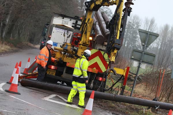 Engineers worked around the clock in atrocious weather conditions to repair storm damage in North East Scotland earlier this year.