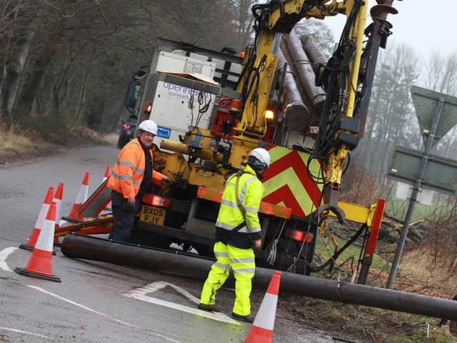 Engineers worked around the clock in atrocious weather conditions to repair storm damage in North East Scotland earlier this year.