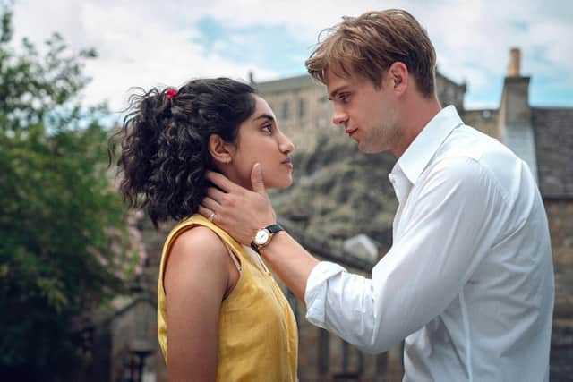 Ambika Mod and Leo Woodall star as Emma Morley and Dexter Mayhew as Dexter Mayhew and Emma Morley in the new Netflix series One Day, which is based on author David Nicholls' best-selling novel. Picture: Netflix