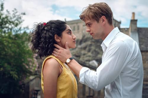 Ambika Mod and Leo Woodall star as Emma Morley and Dexter Mayhew as Dexter Mayhew and Emma Morley in the new Netflix series One Day, which is based on author David Nicholls' best-selling novel. Picture: Netflix