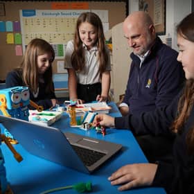 The Digital Xtra Fund has been working with the all-girls Robotics & Coding Club at Kirkliston Primary School in Edinburgh. Picture: Stewart Attwood.