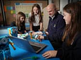 The Digital Xtra Fund has been working with the all-girls Robotics & Coding Club at Kirkliston Primary School in Edinburgh. Picture: Stewart Attwood.