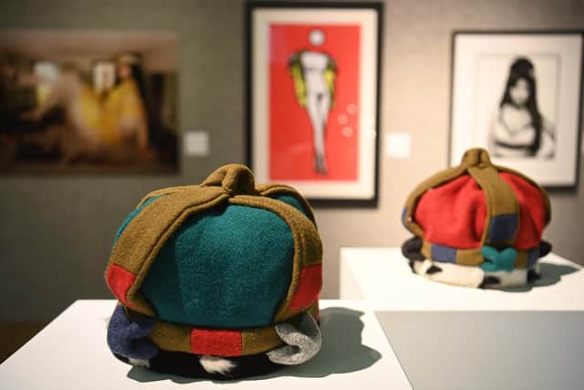 'Harris Tweed' crown hats created by Vivienne Westwood