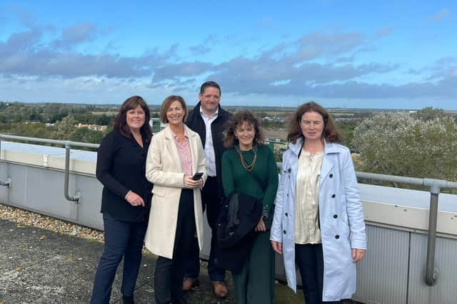 Jane Kennedy, chief business officer at Discovery Park; Lesley Ferguson, communications director, Perceptive; Paul Bax, head of facilities and engineering, Discovery Park; Ann-Marie Fry, account director, Perceptive; Agnes Stevenson, PR executive, Perceptive.