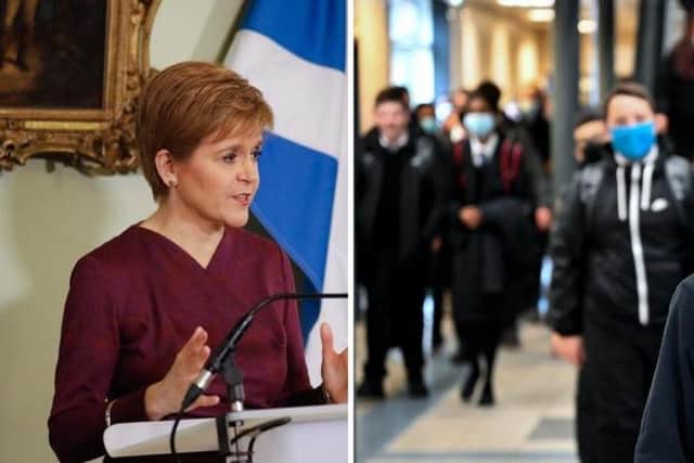 Nicola Sturgeon is due to address parliament at around 2pm on Tuesday.