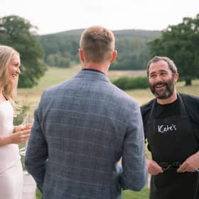 Couple with Liam of Kate's Bespoke Catering Pic: Rachel Takes Pictures