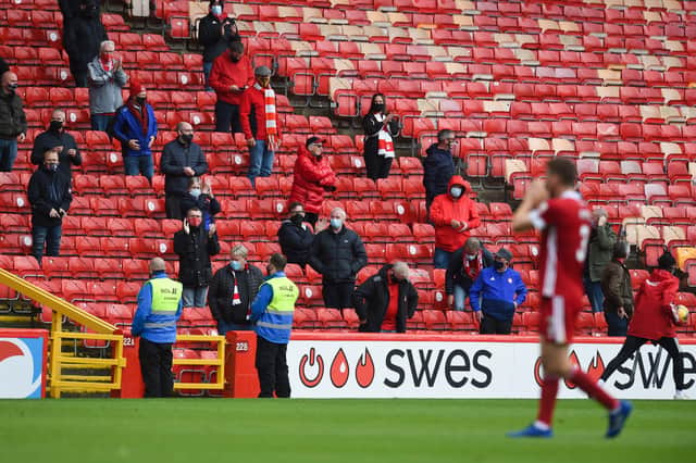Aberdeen fans in attendance during last month's test event. Picture: SNS