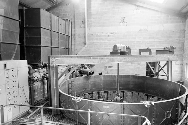 The interior of the Tomnavoulin Distillery, near Tomintoul, in May 1966.