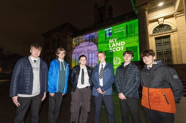 Kemnay Academy pupils at My Land My Story closing event