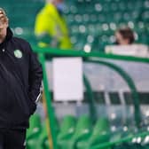 A dejected Neil Lennon as his side are easily defeated at Celtic Park. Picture: SNS
