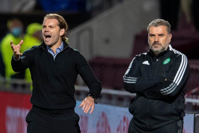 Hearts boss Robbie Neilson will take his side to Celtic Park on Sunday. (Photo by Ross Parker / SNS Group)