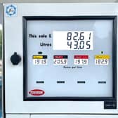 Fuel prices are displayed at a Shell garage