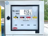 Fuel prices are displayed at a Shell garage