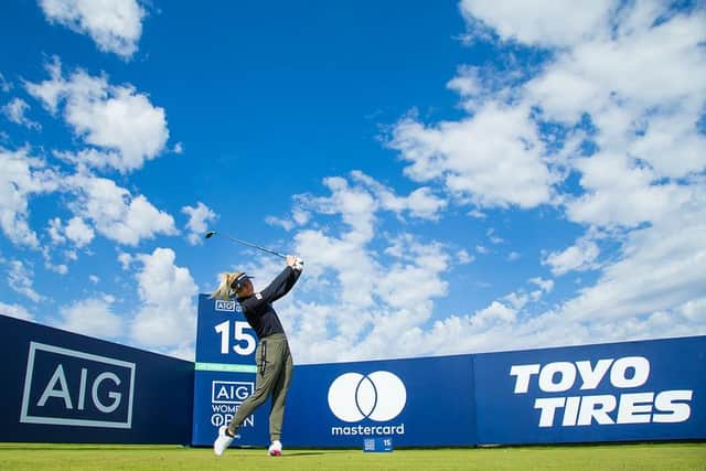 Charley Hull in action in the pro-am ahead of the AIG Women's Open at Carnoustie. Picture: Tristan Jones