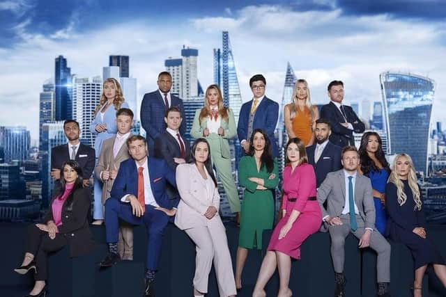 The Apprentice 2023 Candidates: (Front row seated left to right) Denisha Kaur Bharj, Joe Phillips, Megan Hornby, Shannon Martin, Kevin D'Arcy, Emma Browne, (middle row left to right) Avi Sharma, Bradley Johnson, Mark Moseley, Shazia Hussain, Sohail Chowdhary, Rochelle Anthony, (Back Row left to right) Marnie Swindells, Simba Rwambiwa, Dani Donovan, Gregory Ebbs, Victoria Goulbourne, and Reece Donnelly, the new candidates for this year's BBC One contest, The Apprentice.