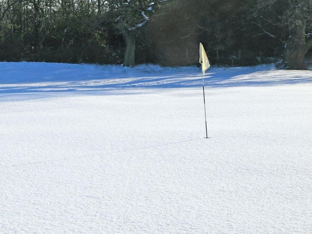 The first round of the 2001 BellSouth Classic in Georgia was postponed due to a rare snowstorm that blanketed the course.
