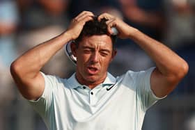 Rory McIlroy reacts after finishing the 18th hole during the final round of the 124th US Open at Pinehurst Resort in North Carolina. Picture: Jared C. Tilton/Getty Images.