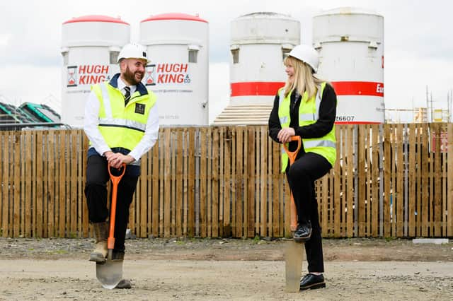 Chris Sinnet (senior site manager) and Lynsey Fotheringham (head of housing, West Lothian Housing Partnership). Picture: Ian Georgeson Photography