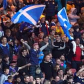 Scotland fans turned out to support their team against Armenia.