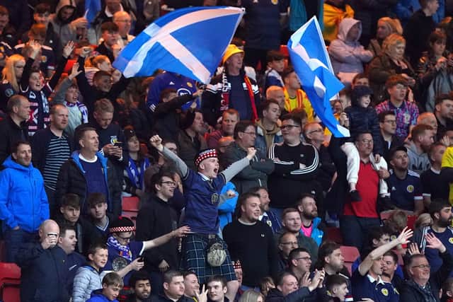Scotland fans turned out to support their team against Armenia.