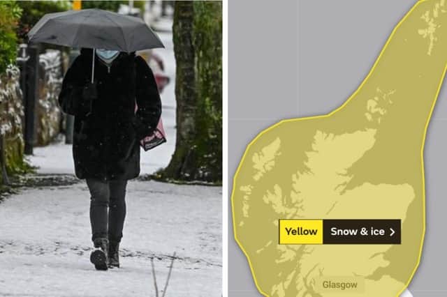 Weather: yellow warning for snow and ice comes into force this afternoon across Scotland