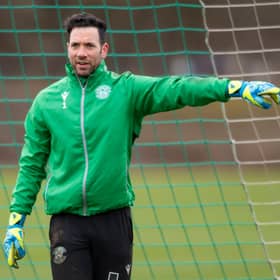 Goalkeeper Ofir Marciano has informed the club that he not sign a new contract and will leave Hibs this summer. Photo by Mark Scates / SNS Group