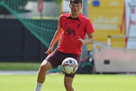 Calvin Ramsay, pictured during a Liverpool training session in Dubai in December, will join Preston on loan next season. (Photo by John Powell/Liverpool FC via Getty Images)