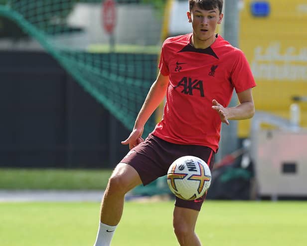 Calvin Ramsay, pictured during a Liverpool training session in Dubai in December, will join Preston on loan next season. (Photo by John Powell/Liverpool FC via Getty Images)