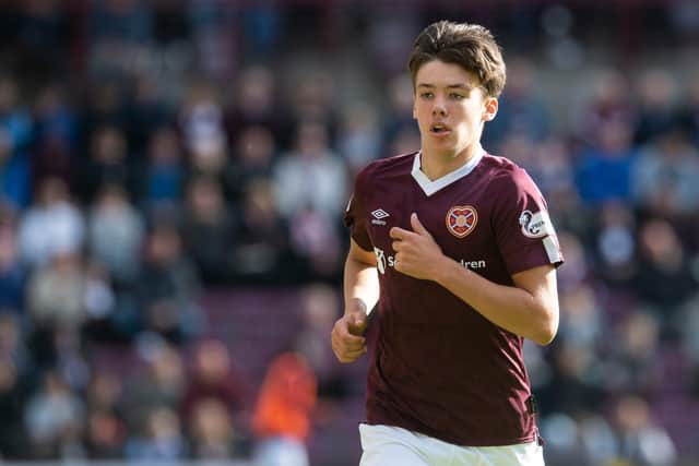 Hearts defender Aaron Hickey is wanted by Celtic. Picture: SNS