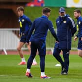 Scotland manager Steve Clarke during a training session at Stadion am Groben in Garmisch-Partenkirchen on Tuesday.