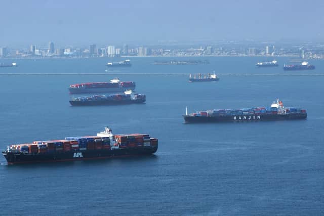 Giant container ships transport goods all over the world (Picture: David McNew/Getty Images)