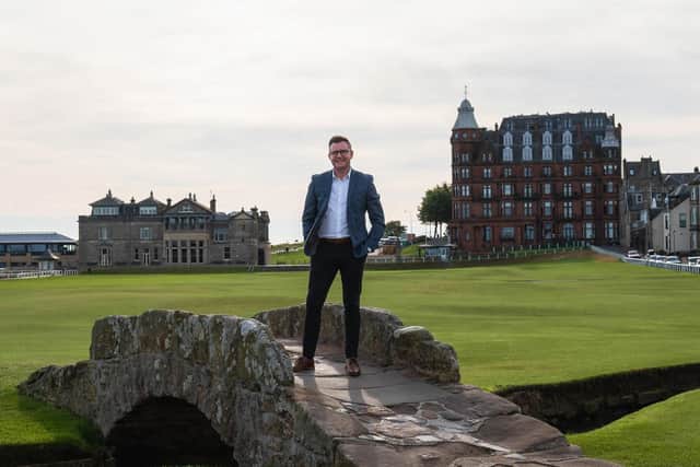 David Hunter, chief executive of Shot Scope, picture at the golfing mecca that is St Andrews.