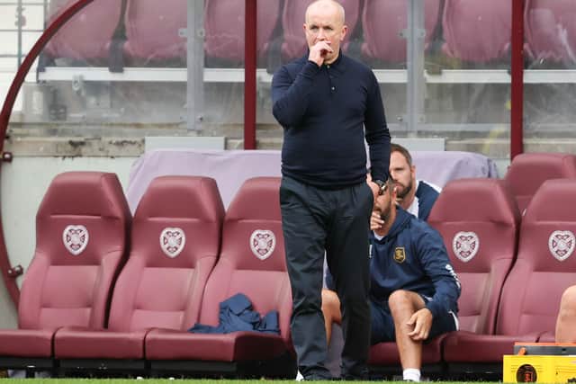 Livingston manager David Martindale at Tynecastle.