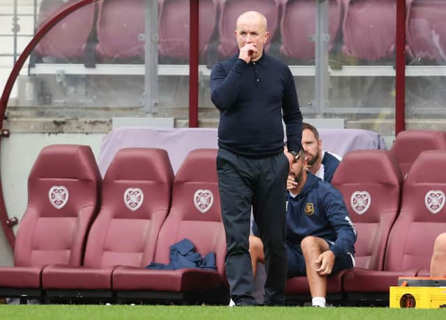 Livingston manager David Martindale at Tynecastle.