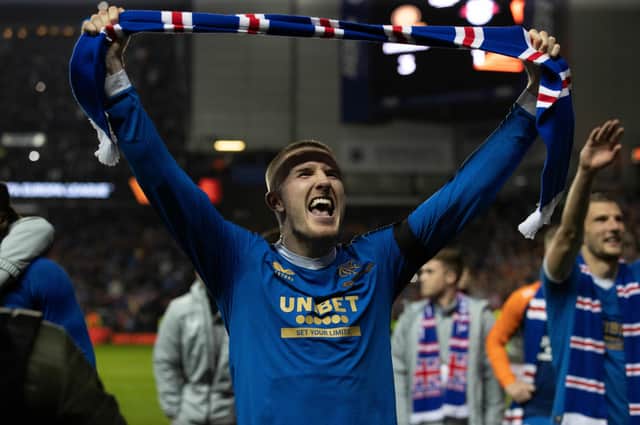 Rangers' John Lundstram at full time after last Thursday's 3-1 Europa League semi-final win over RB Leipzig (Photo by Craig Williamson / SNS Group)