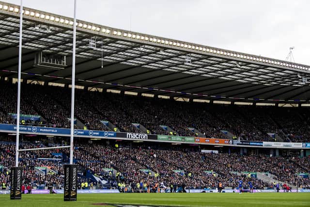 The return of supporters to international matches at BT Murrayfield post-pandemic has helped drive overall revenue. (Photo by Ross Parker / SNS Group)