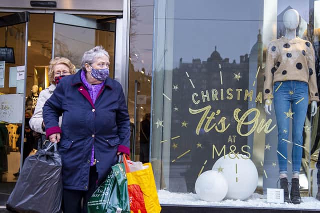 Shoppers on Princes Street, Edinburgh (picture: Lisa Ferguson).