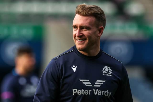 Stuart Hogg during the Scotland team run at BT Murrayfield ahead of the Autumn Nations Series match against South Africa. (Photo by Craig Williamson / SNS Group)