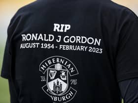 Hibs will pay tribute to Ron Gordon, the club's chairman who passed away last month, before the game against Rangers at Easter Road on Wednesday. (Photo by Roddy Scott / SNS Group)