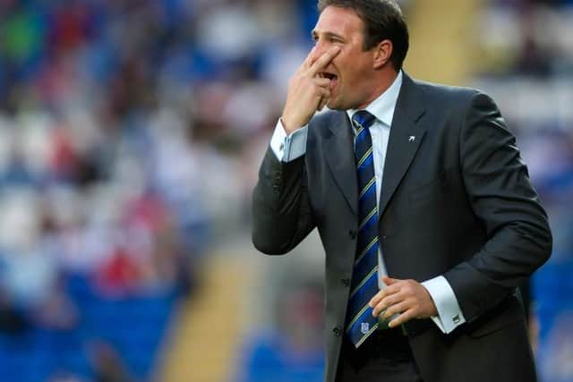 Malky Mackay pictured during his time as Cardiff City manager issuing intructions to his players during a friendly match against Celtic in July 2011. (Photo by Craig Williamson/SNS Group).
