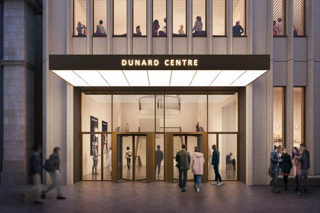 The southern entrance to the new Dunard Centre in Edinburgh's New Town.