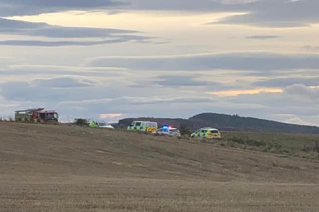 Emergency services have been called to the scene of a light aircraft crash in the Black Isle. (Credit: BBC Scotland)